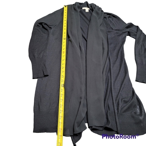 Belford Black Silk Waterfall Cardigan - Picture 5 of 7